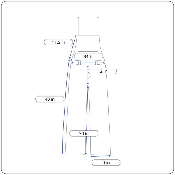 Vintage OshKosh BGosh Overalls Mens 34x30 Blue Denim Vestbak Sanforized USA 60s - Picture 14 of 15